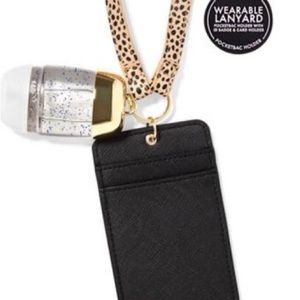 Cute bath & body cheetah print lanyard